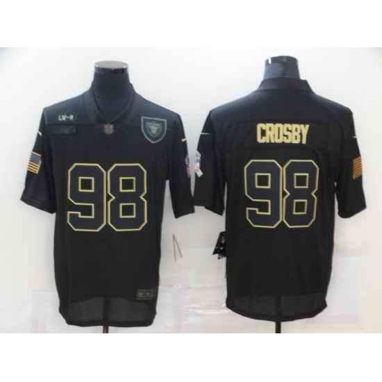 Nike Las Vegas Raiders 98 Maxx Crosby Black 2020 Salute To Service Limited Jersey